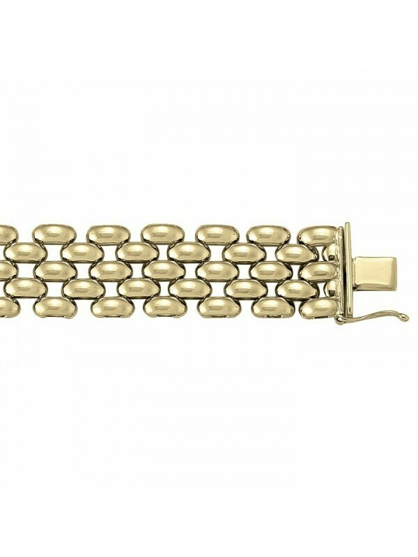 Yellow Gold Hollow Fancy Link Bracelet 14KT &amp; 18KT