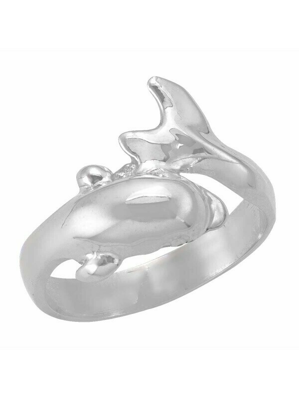 White Gold Dolphin Ring 10KT