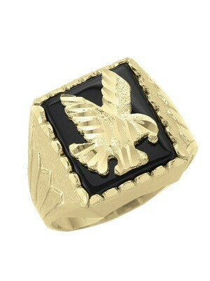 Yellow Gold Onyx Eagle Ring 10KT Yellow Gold Onyx Eagle Ring 10KT
