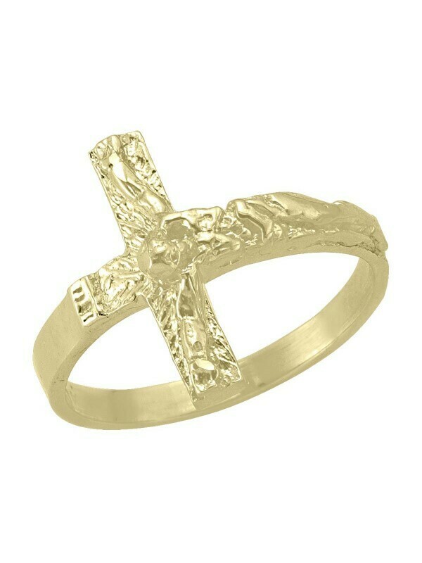 Yellow Gold Cross Ring 10KT