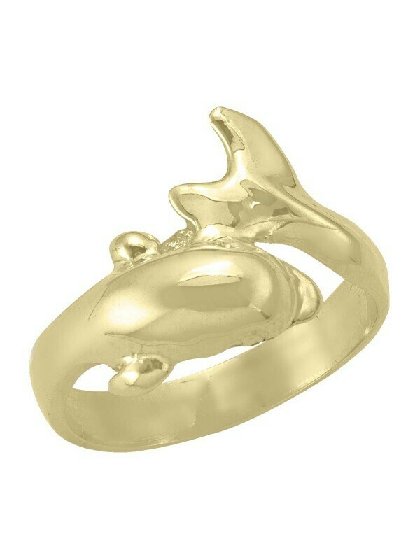 Yellow Gold Dolphin Ring 10KT