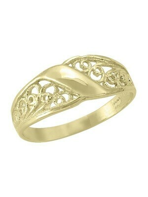 Yellow Gold Fancy Filigri Ring 10KT Yellow Gold Fancy Filigri Ring 10KT