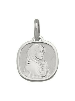 White Gold Madonna Medal 14KT & 18KT White Gold Madonna Medal 14KT & 18KT
