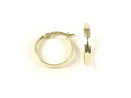 10K Yellow Gold Polished Hoop Earrings