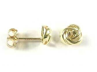 10K Yellow Gold Knot Stud Earrings