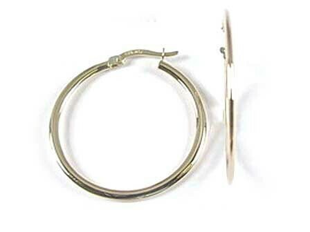 10K Yellow Gold Polished Hoop Earrings