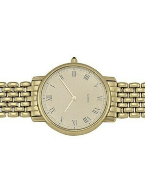 Men's Yellow Gold Round Face Watch 14KT & 18KT Men's Yellow Gold Round Face Watch 14KT & 18KT