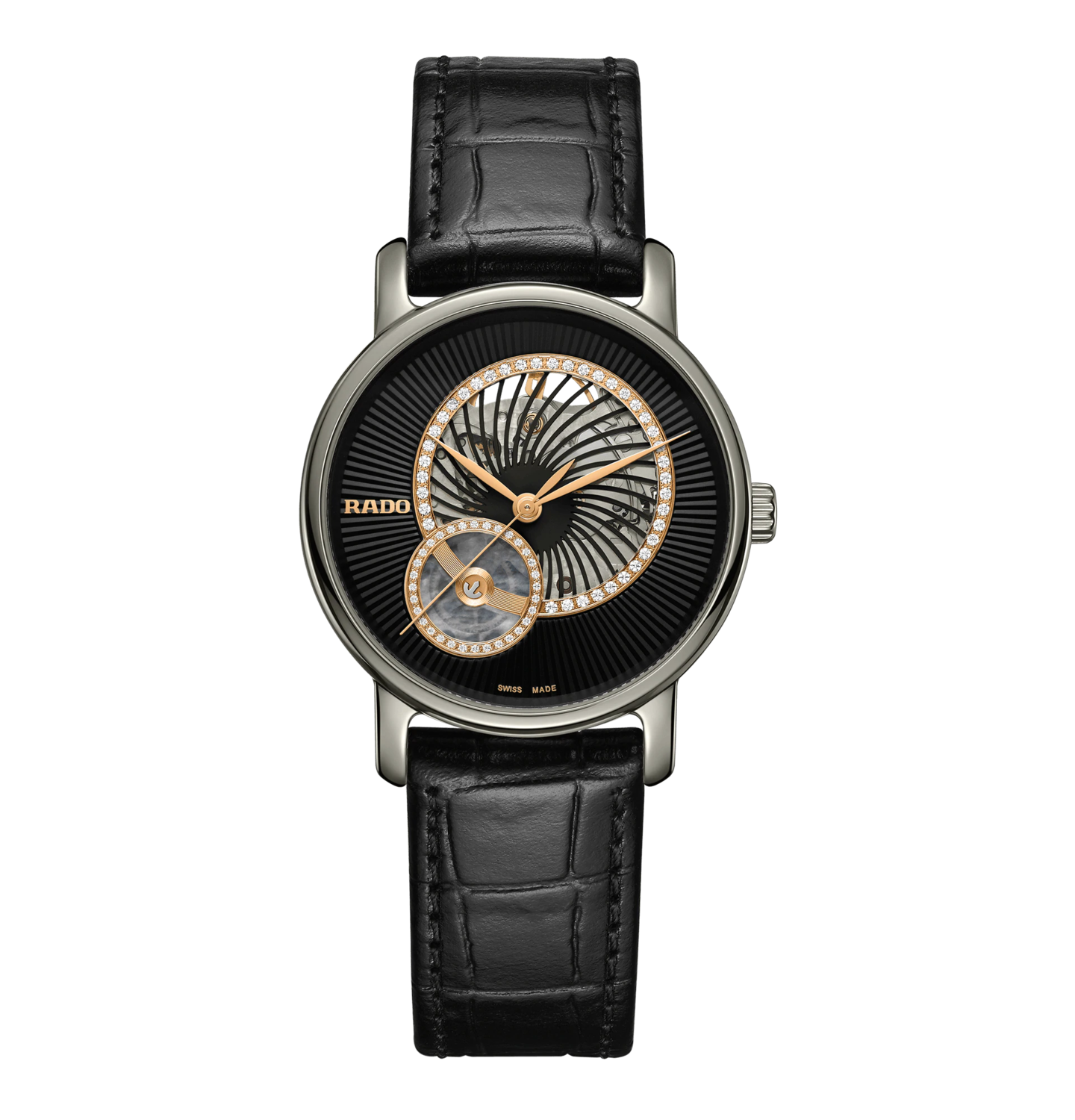 Diamaster Open Heart Diamonds Black Dial 35MM Automatic R14056955