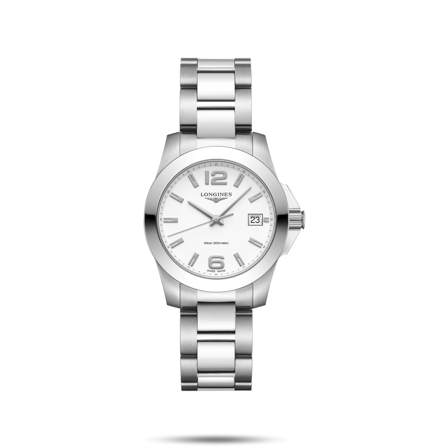 Conquest White Dial 34MM Quartz L33774166