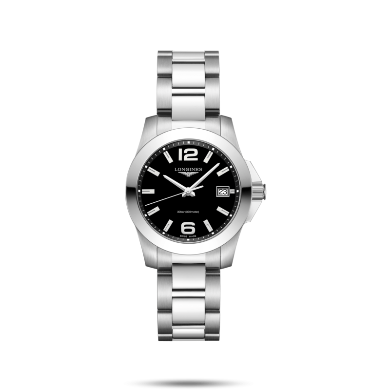 Conquest Black Dial 34MM Quartz L33774586