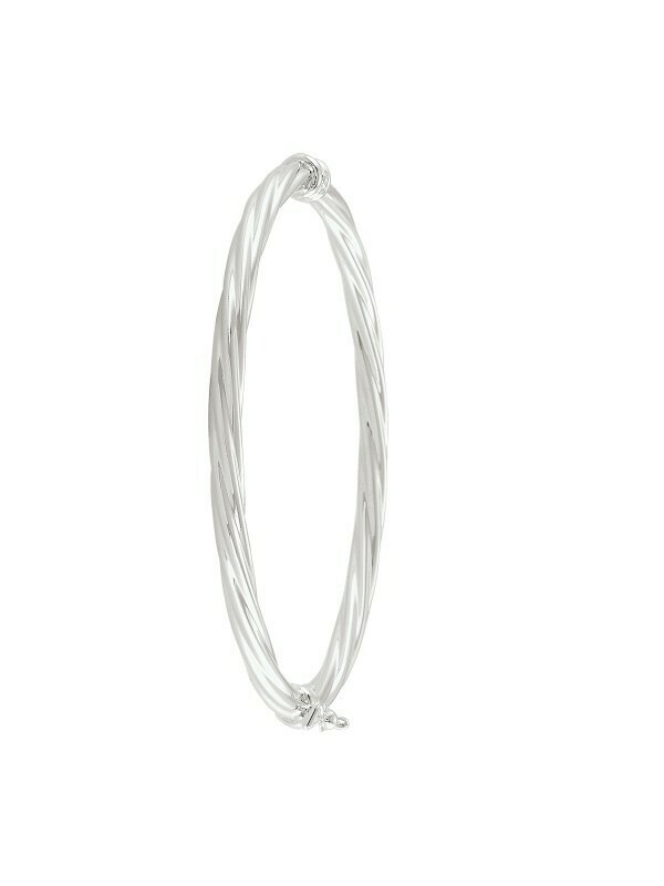 Sterling Silver Twisted Bangle