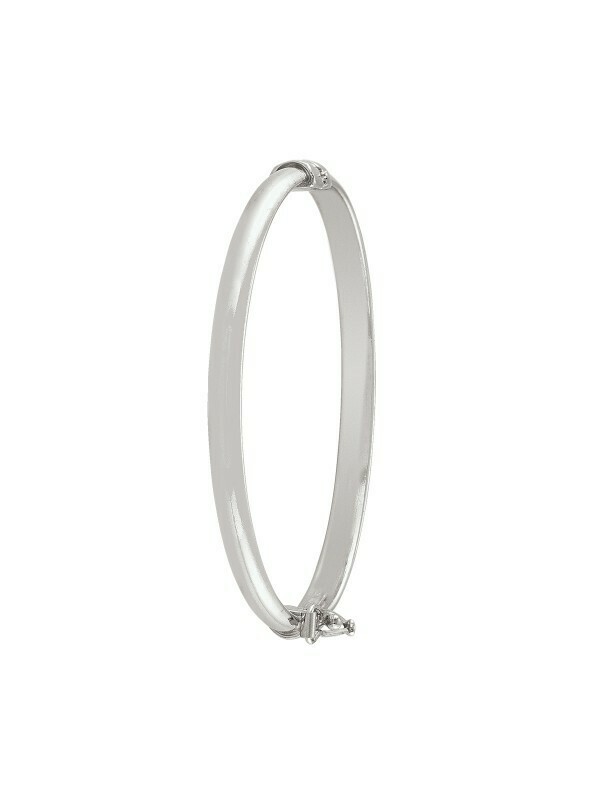 Sterling Silver Plain Domed Childrens&#39;S Bangle