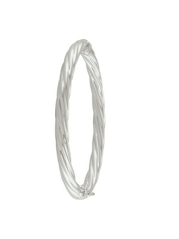 Sterling Silver Twisted Bangle