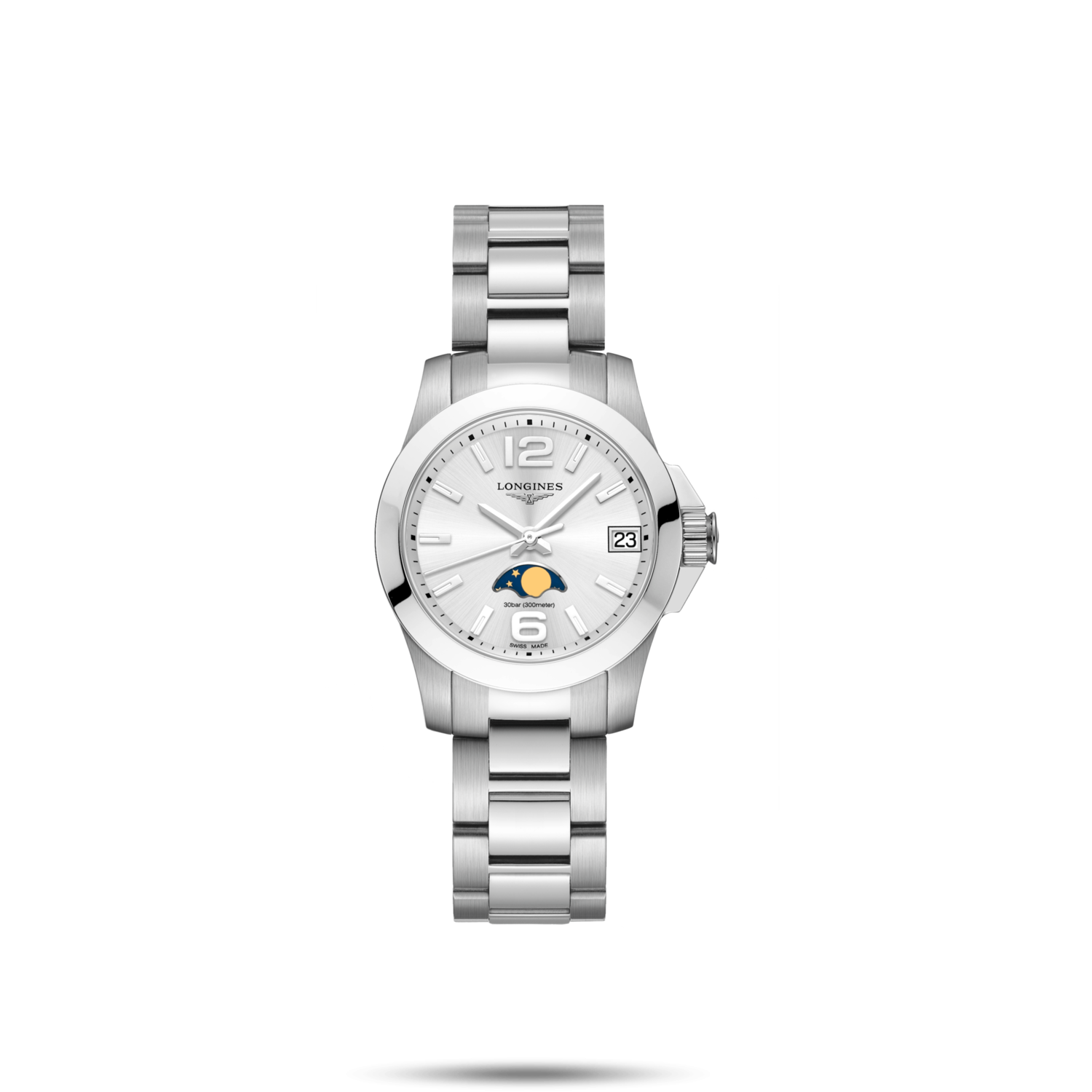 Conquest Silver Dial 30MM Quartz L33804766