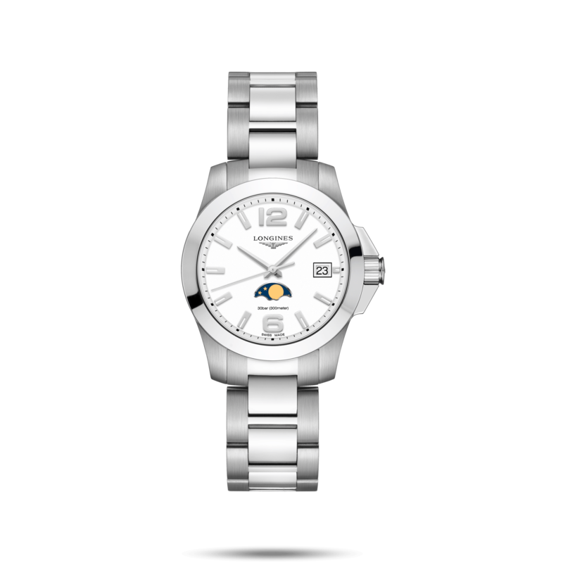 Conquest White Dial 34MM Quartz L33814166