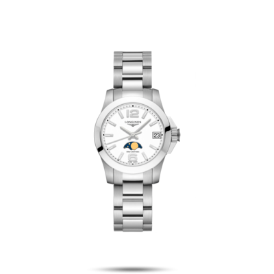 Conquest White Dial 30MM Quartz L33804166