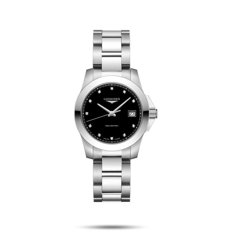 Conquest Black Diamond Dial 34MM Quartz L33774576