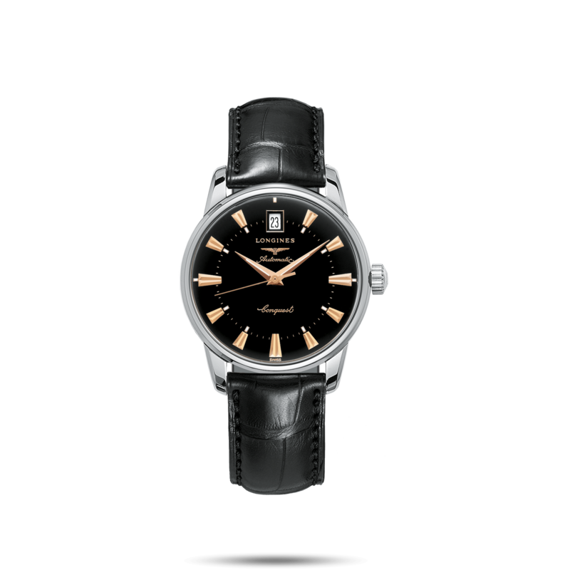 Conquest Heritage Black Dial 35MM Automatic L16114524