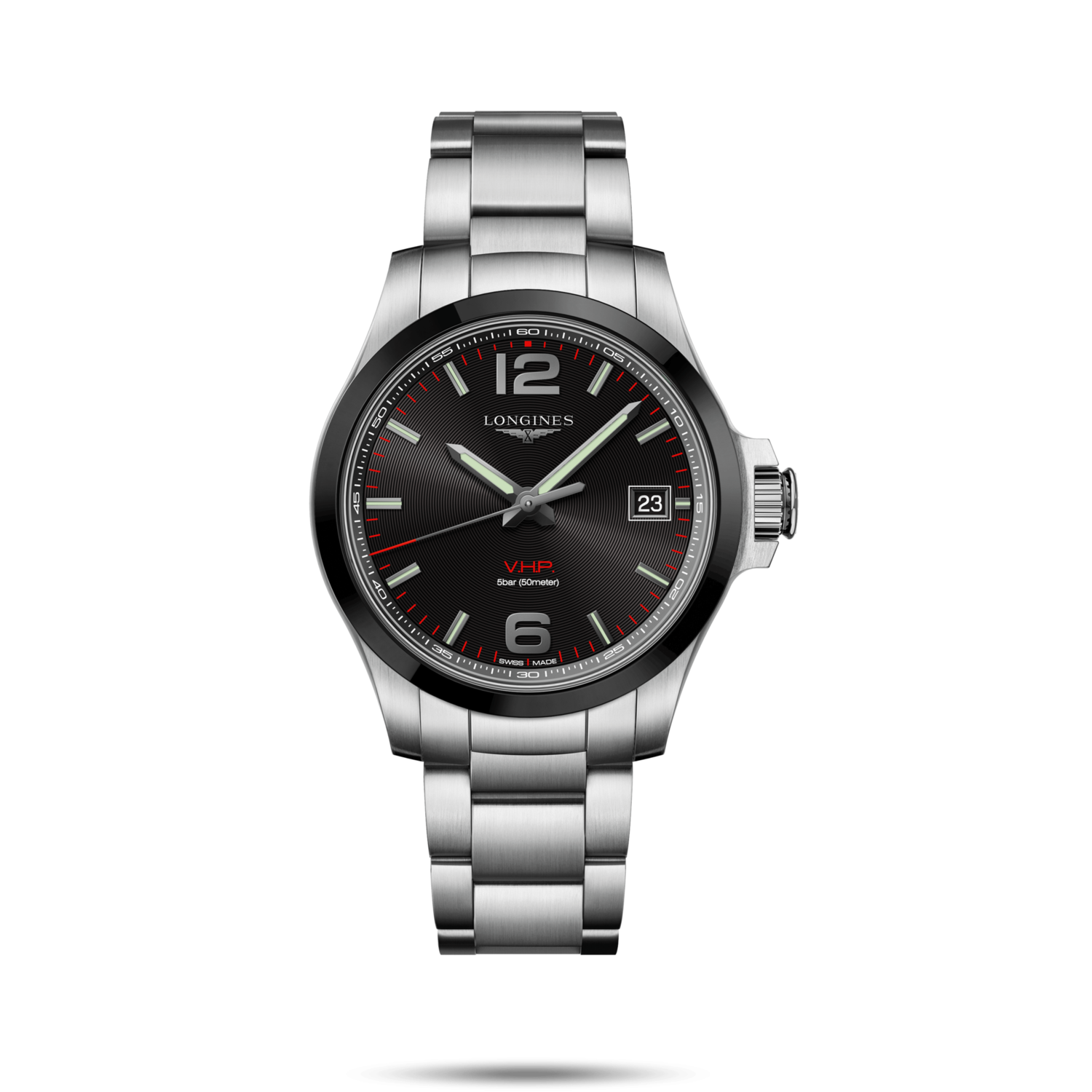 Conquest V.H.P. Black Dial 41MM Quartz L37194566