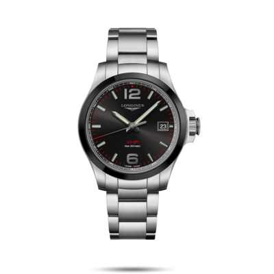 Conquest V.H.P. Black Dial 41MM Quartz L37194566