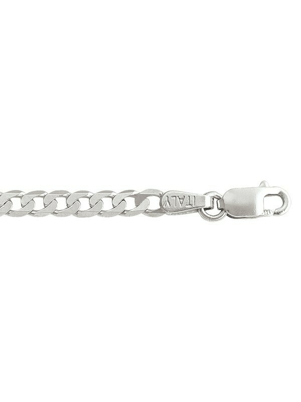 Silver Rhodium Solid Open Link Chain Silver Rhodium Solid Open Link Chain