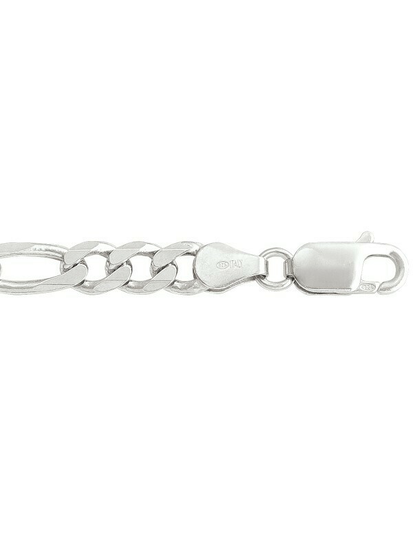 Silver Rhodium Solid Figaro Link Chain Silver Rhodium Solid Figaro Link Chain