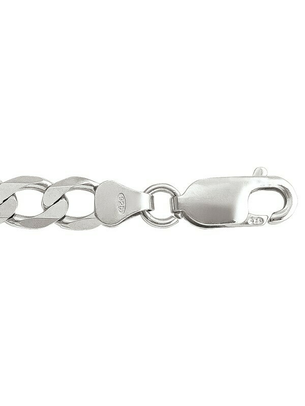 Silver Rhodium Solid Open Link Chain