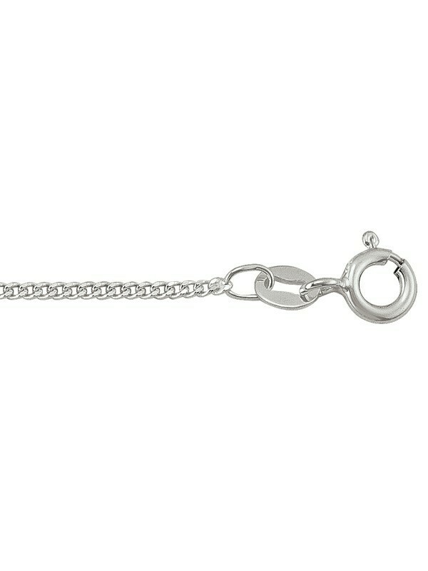 Silver Solid Curb Link Chain