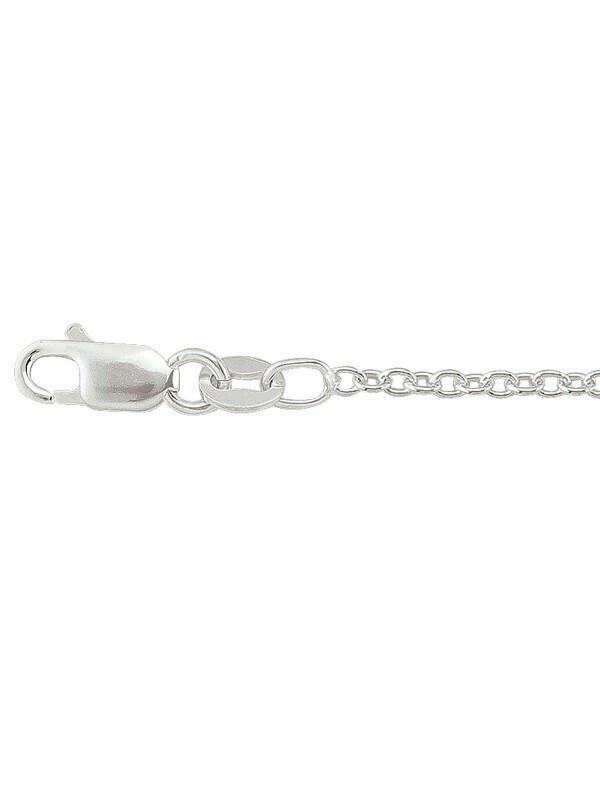 Silver Solid Open Cable Link Chain Silver Solid Open Cable Link Chain