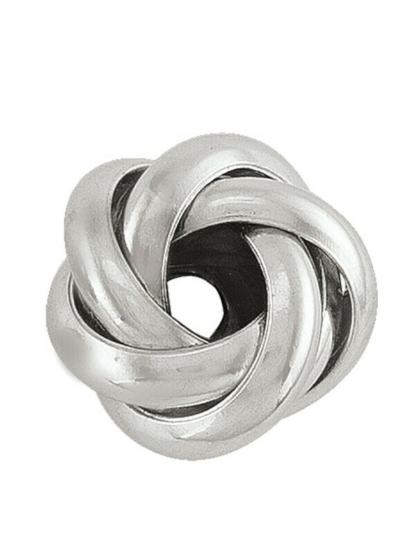 Sterling Silver Pink Gold Plated Love Knot Earring