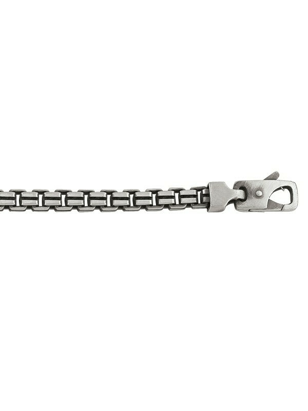 Sterling Silver Fancy Oxidized Round Link Chain Sterling Silver Fancy Oxidized Round Link Chain