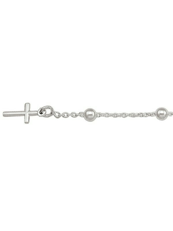 Sterling Silver Rosary Bracelet