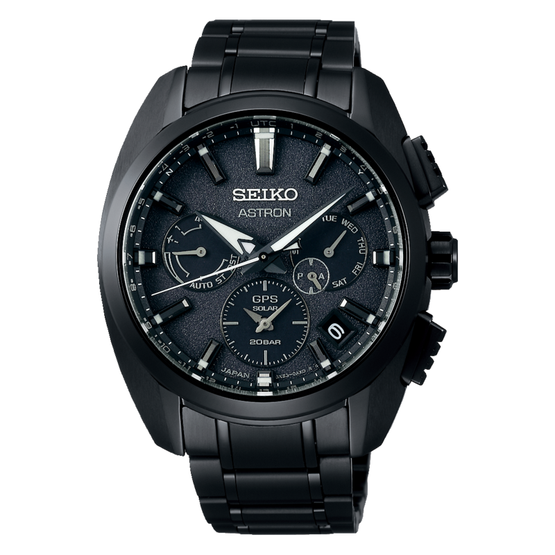 Astron GPS Black Dial Dual-Time 43 MM Solar SSH069