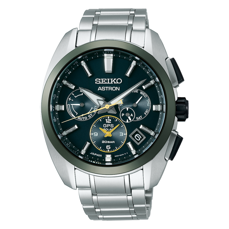Astron GPS Green Dial Dual-Time 43 MM Solar SSH071