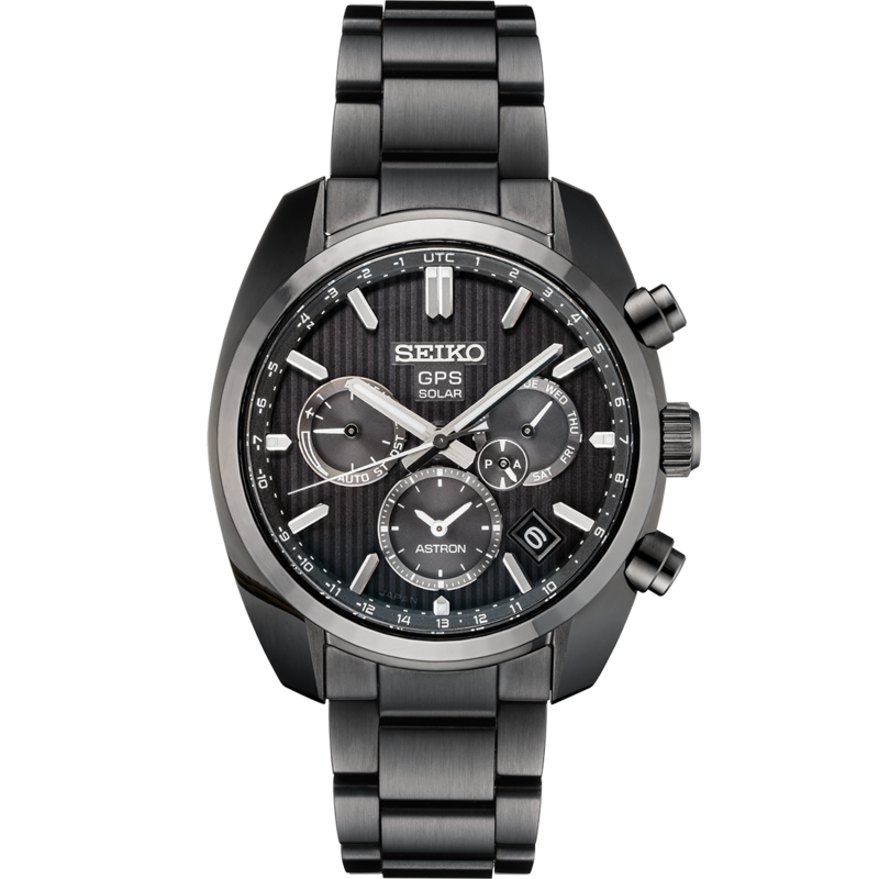 Astron GPS Black Dial Dual-Time 43 MM Solar SSH023