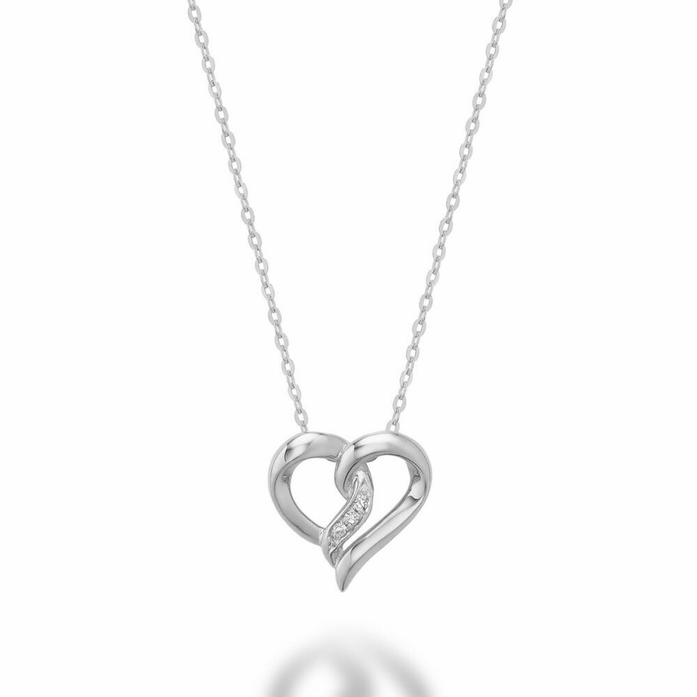 Diamond Intertwined Hearts 10KT White Gold Diamond Intertwined Hearts 10KT White Gold