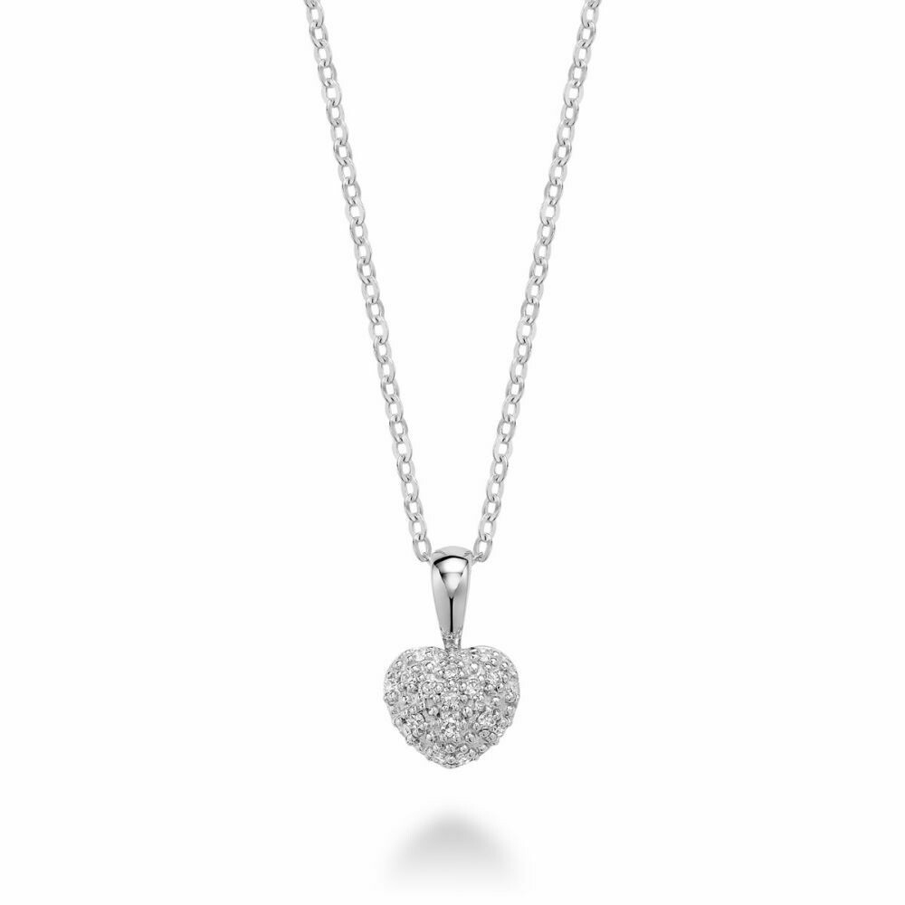 Diamond Encrusted Heart 10KT White Gold Diamond Encrusted Heart 10KT White Gold