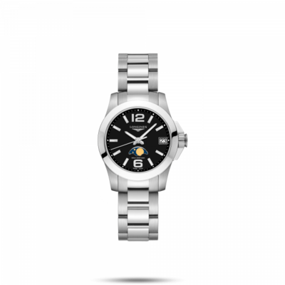 Conquest Black Dial 30MM Quartz L33804586