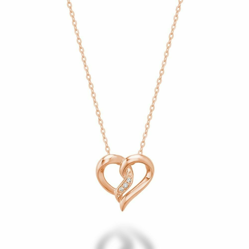 Diamond Intertwined Hearts 10KT Rose Gold Diamond Intertwined Hearts 10KT Rose Gold