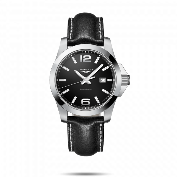 Conquest Black Dial 43MM Quartz L37604563