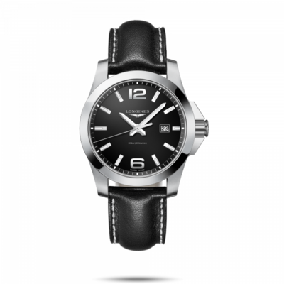 Conquest Black Dial 43MM Quartz L37604563