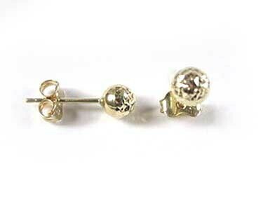 10K Yellow Gold 5MM Shimmer Ball Stud Earrings 10K Yellow Gold 5MM Shimmer Ball Stud Earrings