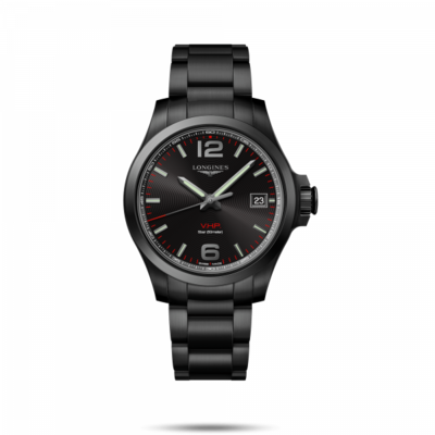 Conquest V.H.P. Black Dial 41MM Quartz Stainless Steel L37162566