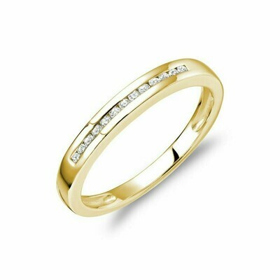 Channel Set Diamond Band 14KT Yellow Gold 0.10 CTDI Channel Set Diamond Band 14KT Yellow Gold 0.10 CTDI