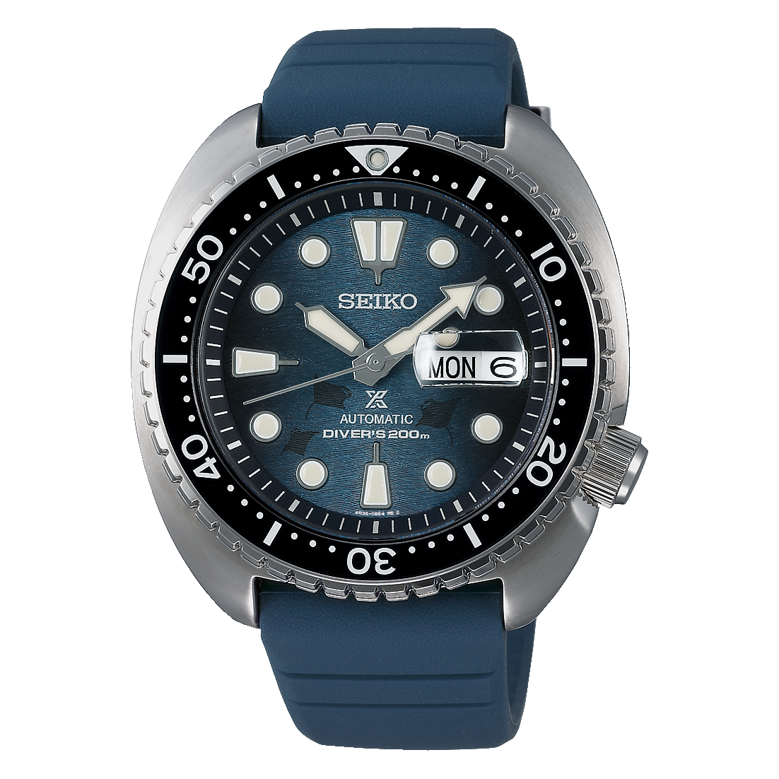 Seiko Prospex Blue Dial 45MM &quot; Turtle &quot; Save the Ocean Manta Ray Black Manta Automatic SRPF77