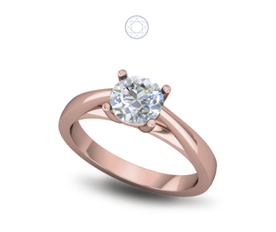 Solitaire Diamond Ring Four Prong