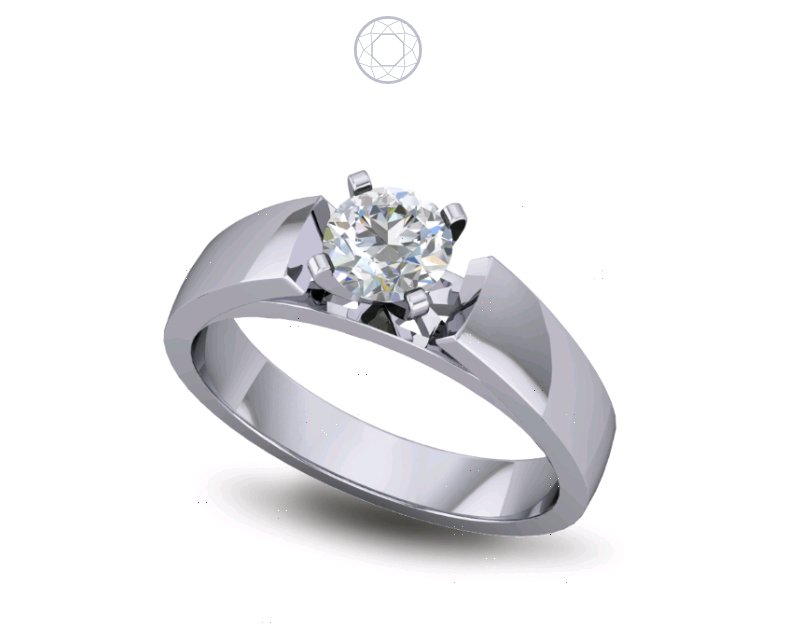 Solitaire Diamond Ring Cathedral Rise Four Prong Solitaire Diamond Ring Cathedral Rise Four Prong