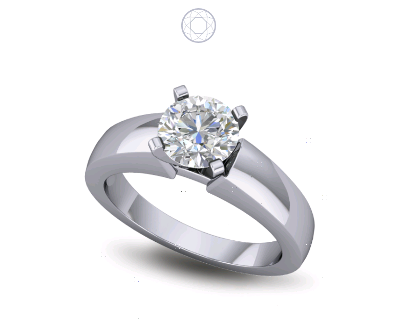 Solitaire Diamond Ring Rise Four Prong Solitaire Diamond Ring Rise Four Prong