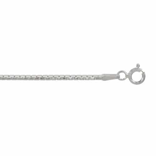 Sterling Silver, 1mm Diamond Cut Rounded Box Chain