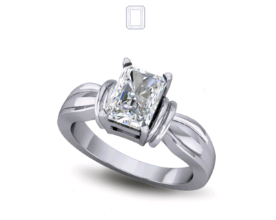 Solitaire Diamond Ring Four Prong Set, Metal Type: 14 KT